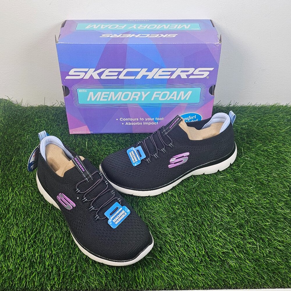 SKECHERS Summits - Top Player - BLACK / MULTI - Women's Size 8 - 150116
